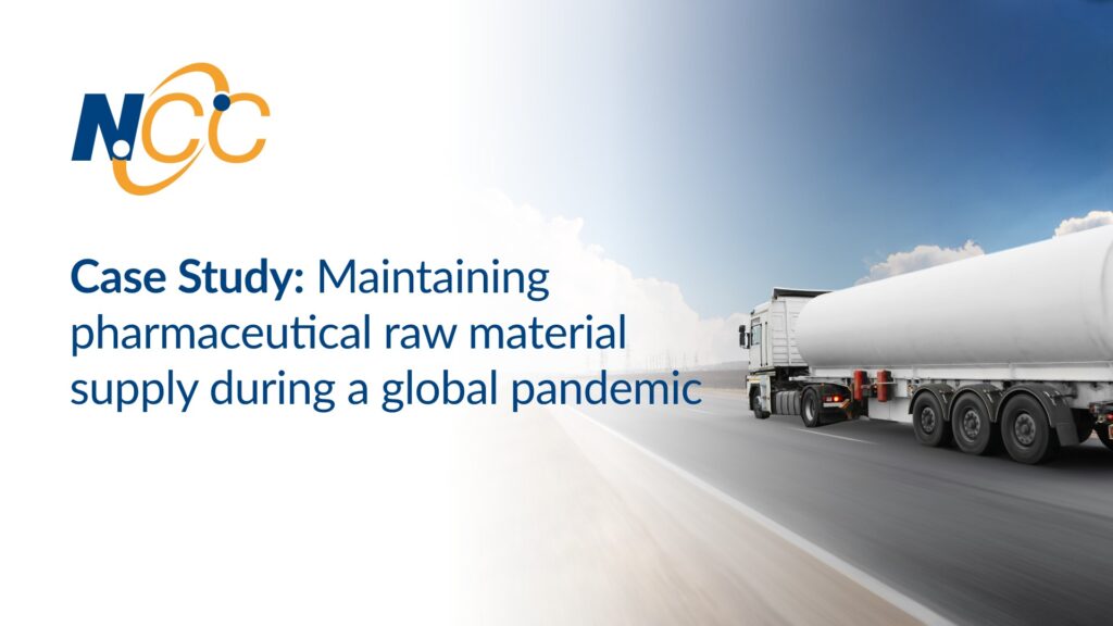 Case Study Maintaining pharma raw material supply during a pandemic