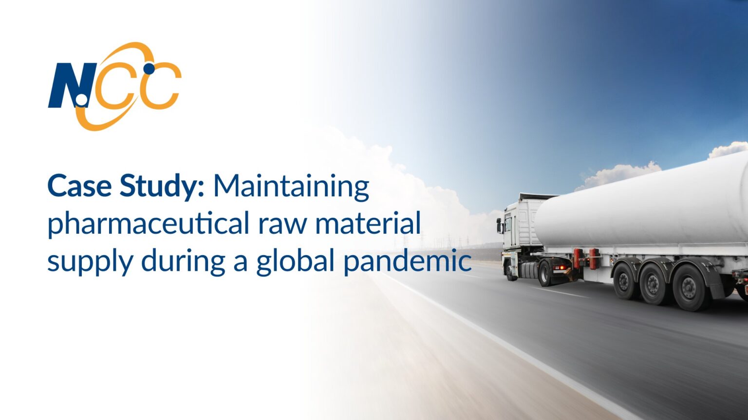 Case Study Maintaining pharma raw material supply during a pandemic