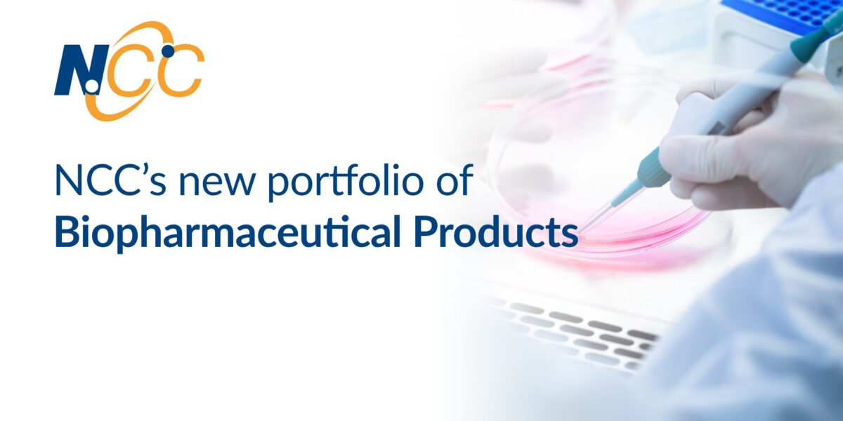 NCC's new portfolio of Biopharmaceutical Product Range
