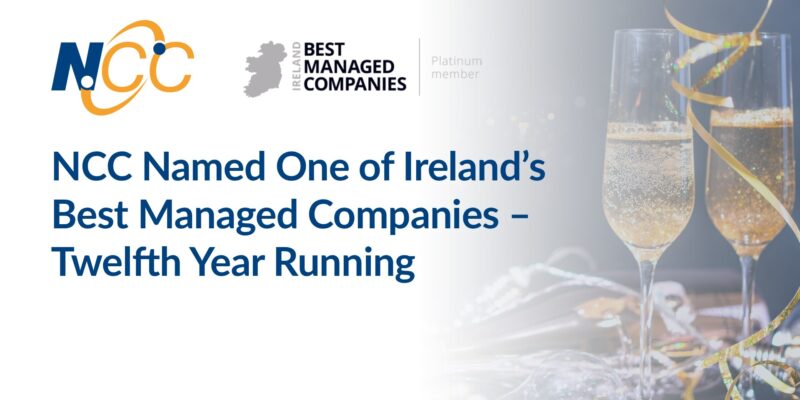 NCC Named One of Ireland’s Best Managed Companies – Twelfth Year Running